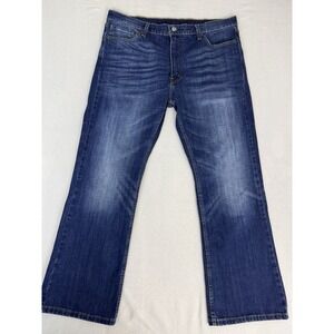 Levi's 527 Slim Bootcut Jeans Mens 38x30 Medium Wash Denim Whiskering
